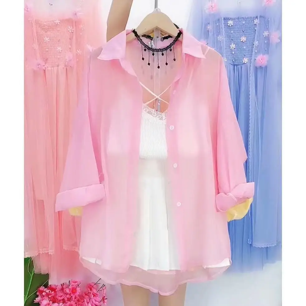 Nova moda feminina sólida tamanho grande fino protetor solar blusa nova com capuz manga longa renda bainha camisa moda primavera outono 2025 wh6