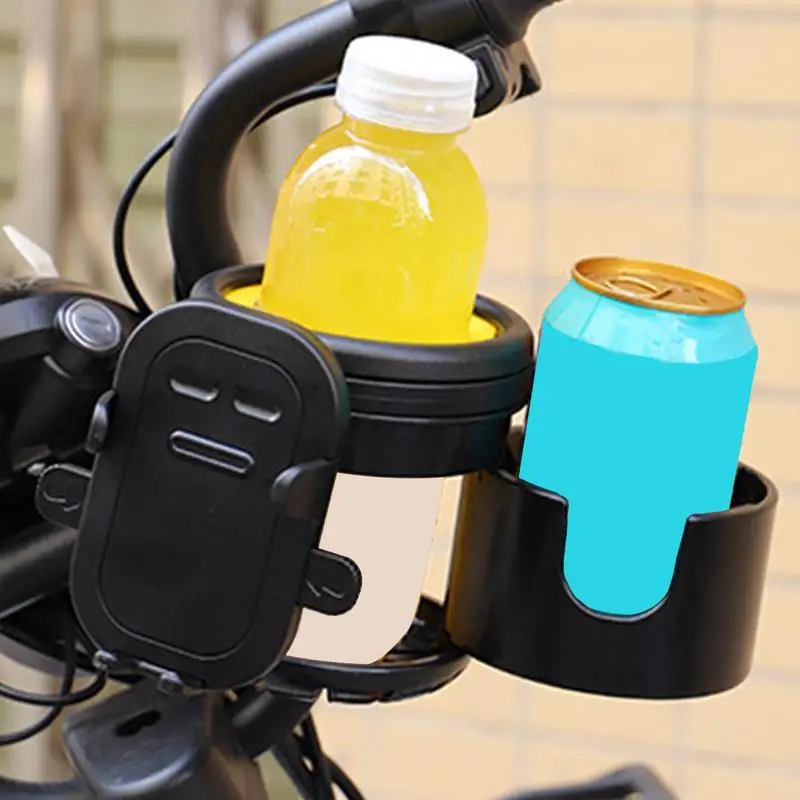 Bike Cup Holder Bike Water Bottle Holder 360 Rotating Stroller Drinks Carrier Stroller Bottle Holder With Phone Slot For