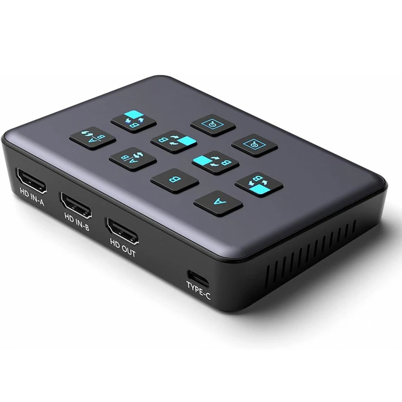 Dual-Channel -Compatible External Capture Card,Audio Video External Camera Capture Card Stream 1080P/60Fps