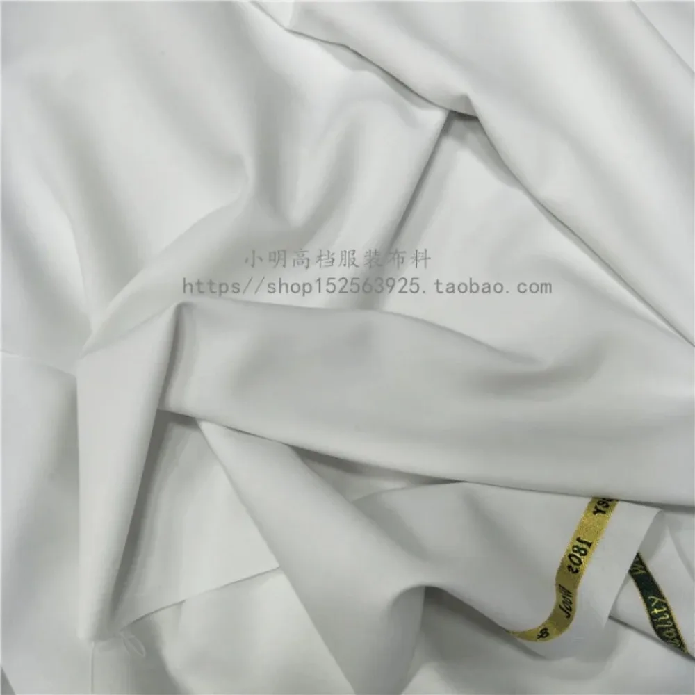 0.5/1.5/3.5m White Wool Suit Fabric Worsted High-Count Fabric Formal Trousers Wrapped Skirt Vest for Men High-End by the Meter