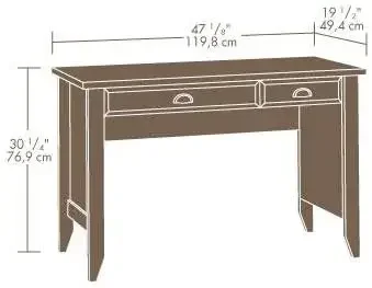 Shoal Creek Computer Desk, Jamocha Wood finish