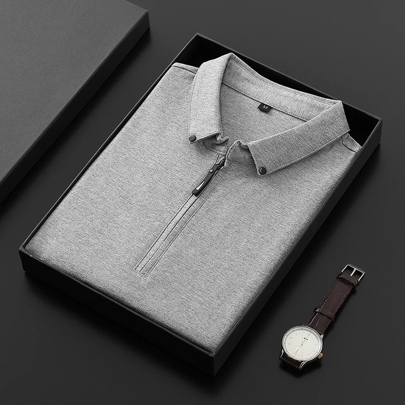 

Short-sleeved T-shirt Men's Summer Thin Lapel Men's POLO Shirt Pure Cotton Korean Style Trendy Slim Body