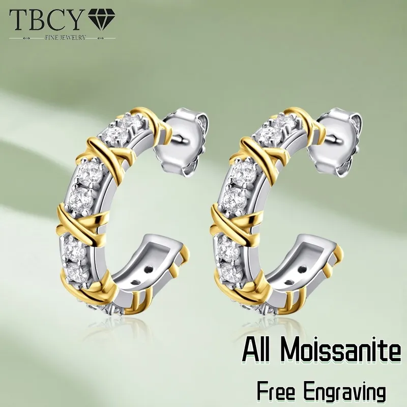 

TBCYD 2.5MM D Color Moissanite Stud Earrings For Women S925 Silver Hoop Earrings Earhooks Sparkling Fine Jewelry Gifts Wholesale