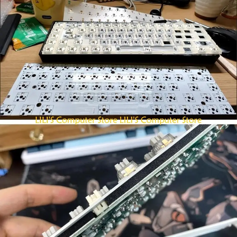 A52B Mute Foam Silencers Pad Switches Sound Dampeners แผ่นรองพื้นรองพื้น Soft Landing Dimples ฟองน้ำสำหรับคีย์บอร์ดเชิงกล