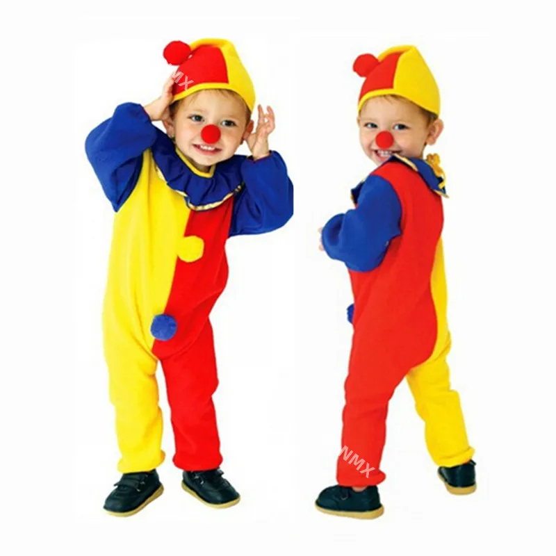 Disfraz de payaso y circo para niños y niñas, vestido de fiesta de cumpleaños, Halloween