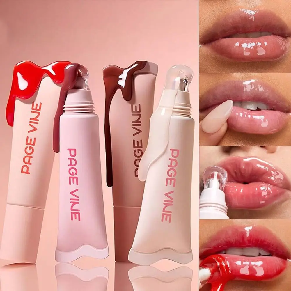 

New Hydrating Lip Gloss Shiny Moisturizing Clear Lip Glaze Strawberry Milk Liquid Lip Makeup Women Girls