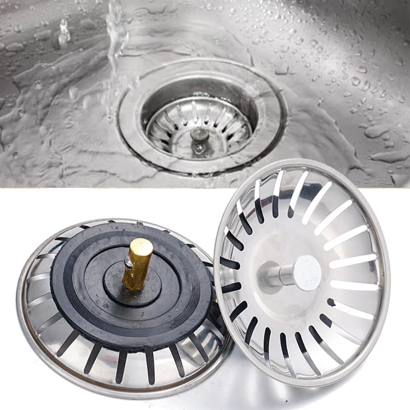 Stainless Steel Kitchen Sink Filter Pool Bathtub Drain Strainer Hair Catcher Stopper Waste Sink Filter Plug Bathroom Accessories