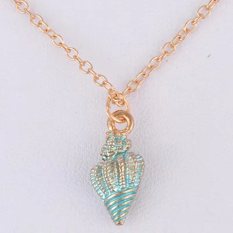 Scallop Seashell Shell Sea Horse Seahorse Starfish Conch Necklace Women Choker Chain Pendant Necklace Fashion Costume Jewellery