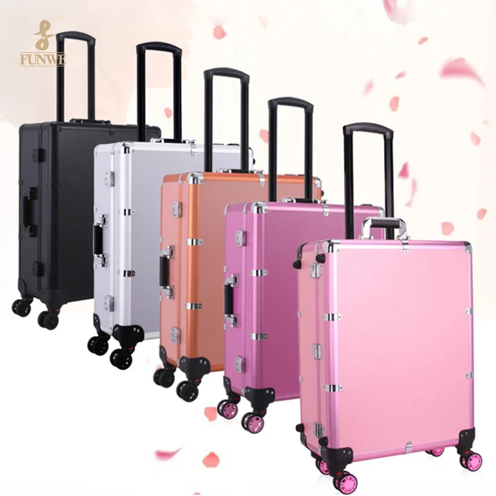 2025/أحدث مخصصة طاولة الأظافر المتداول مسمار البولندية حقيبة للتخزين مانيكير مكتب الألومنيوم عربة مسمار فني الجدول #5