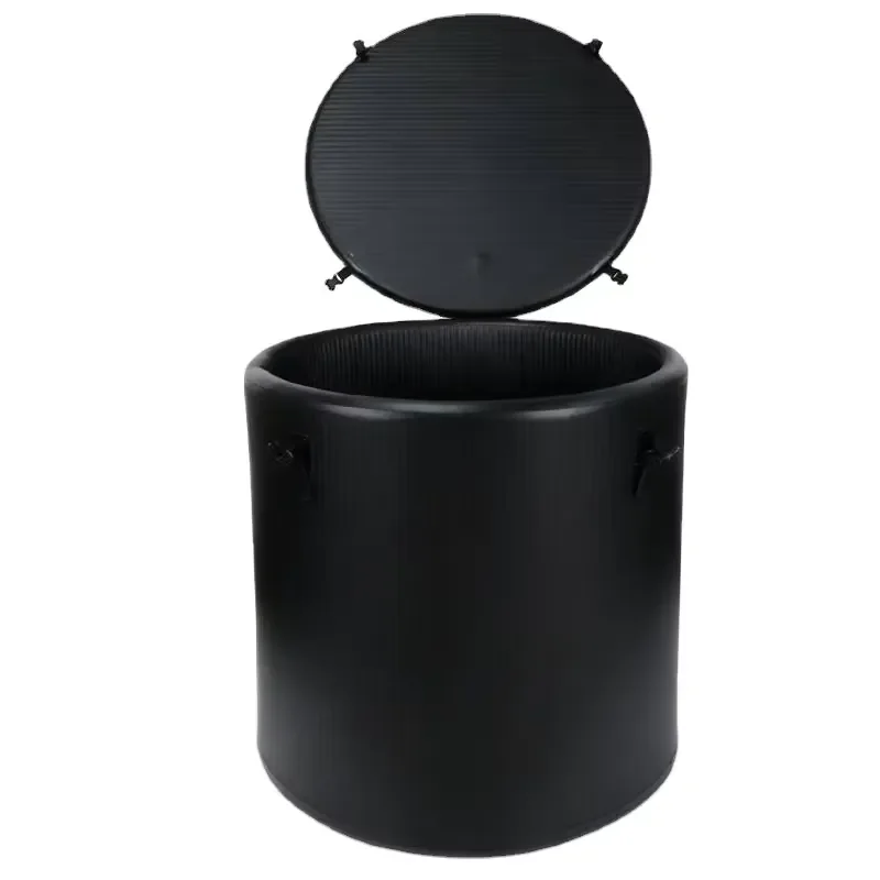 Inflatable Cold Plunge Ice Bath Barrel Tub Portable Durable Black/Gray for Home Sport Recovery Water Chiller