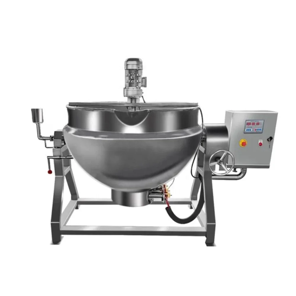 Full Stainless Steel Steam Jacketed Industrial Cooking Kettle Cooker