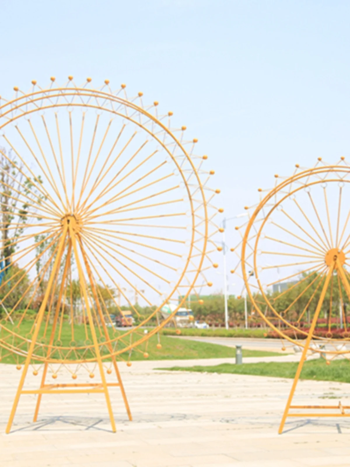 New wedding props wrought iron ferris wheel wedding scene arrangement outdoor ornaments stage ornaments playground arrangement