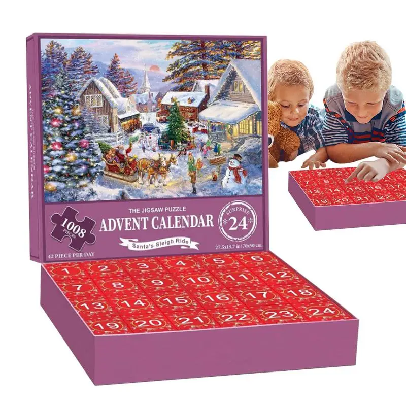 

Advent Calendar 2024 Puzzles for Kids & Adult 24pcs Christmas Puzzle Boxes Puzzle Countdown Calendar Fun Christmas Jigsaw Puzzle