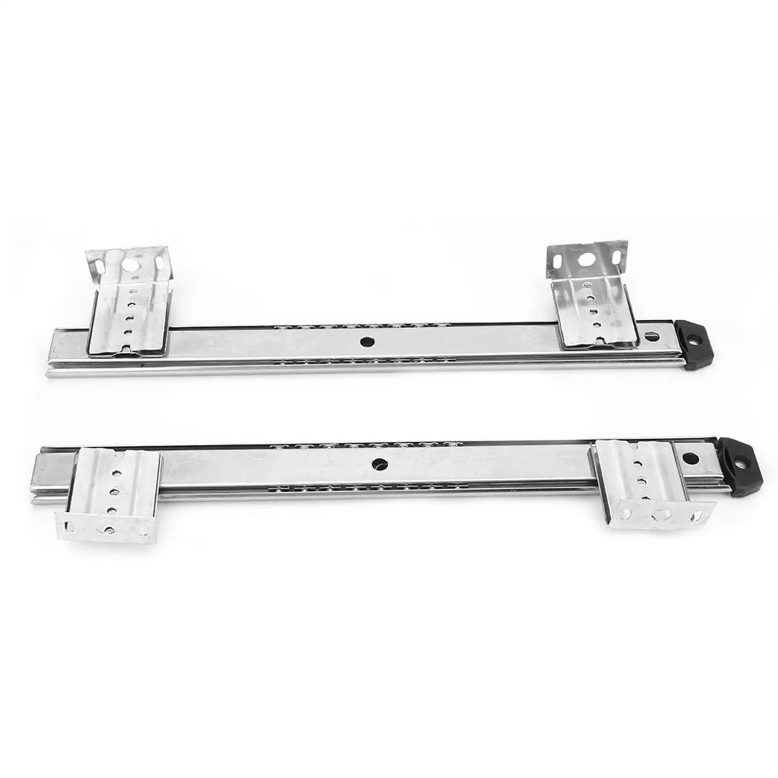 Thickened Cold Rolled Steel Keyboard Drawer  Slide Track Adjustable Side Mount Desk Tray Extension 2Pcs Set