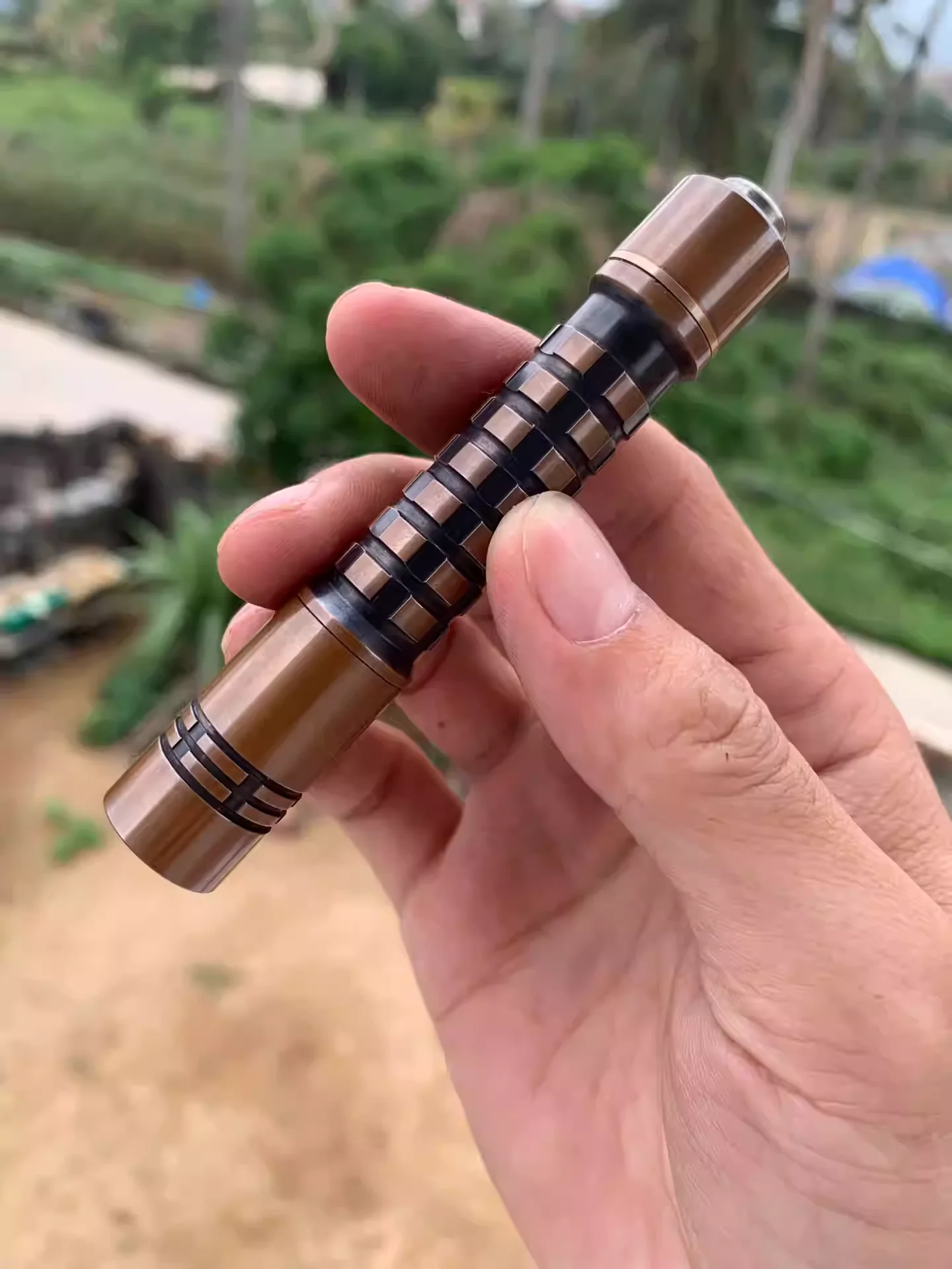 

Reylight Pineapple Mini Flashlight Purple Copper Edition