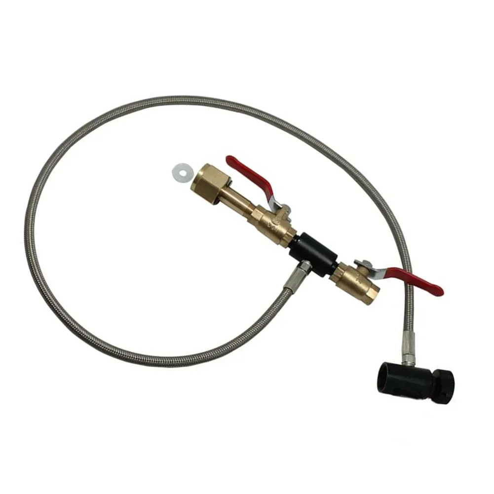 

Filling Station Connector Heavy Duty 32 Inch Stainless Steel Refill Filler with Dual Type Valves for Convenience