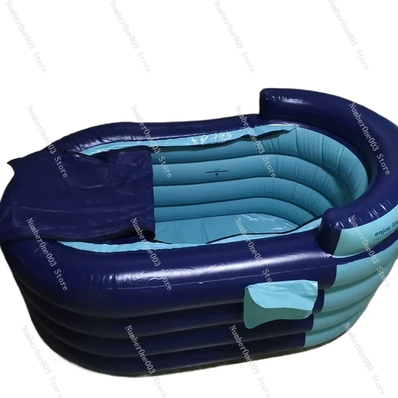 European Thickened Plastic Space Capsule Inflatable Bathtubs Household Foldable Bath Bucket Rental Room Bath Tub Artifact