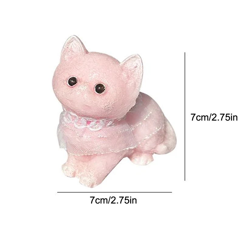 Gatos de peluche Kawaii de dibujos animados, juguete de rebote lento, sensación suave creativa, pellizco, juguete para la yema del dedo, juguete para aliviar el estrés, regalo bonito para niña