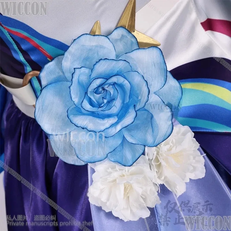 

a7d@Cantarella Cosplay Game Wuthering Waves Clothes Girl Aqua Purple Irregular Cake Dress Lolita Wig Comic Con Outfit Cos Custom