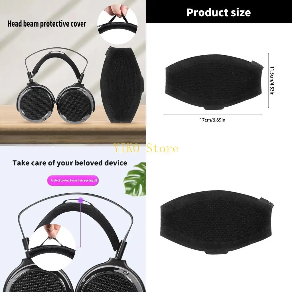 

K32C Мягкая тканевая повязка на голову для HE300 HE400 500 гарнитур с застежками-молниями и рукавами