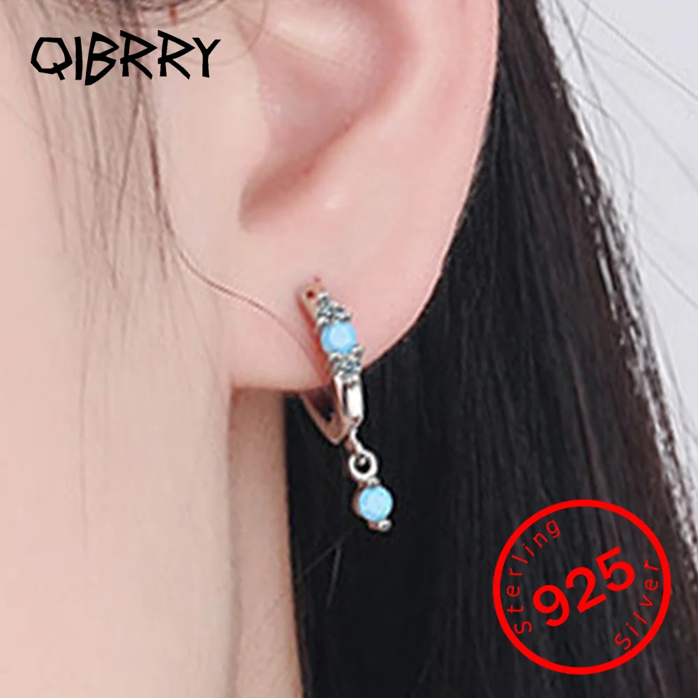 

Stamp 925 Sterling Silver Vintage Natural Turquoise Drop Earrings Solid Luxury Trendy Earring For Women Jewelry