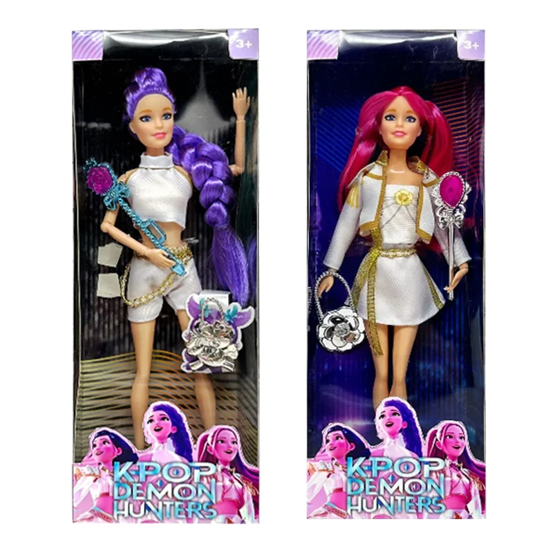 2025 جديد حار على شكل رائع أنيمي 30 سنتيمتر K-Pop شيطان الصيادين دمية لعبة من الفينيل رومي ميرا زوي عيد ميلاد مفاجأة هدية للفتيات