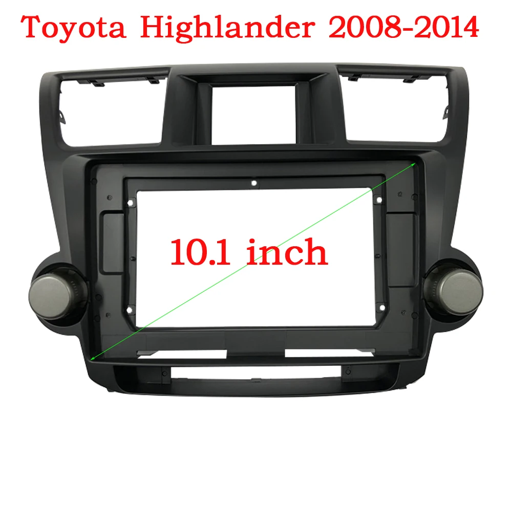 

WQLSK 10.1 Inch 2din Car Fascia For TOYOTA Highlander 2008-2014 Fascia Audio Fitting Adaptor Dash Panel Frame Kits Car DVD Frame