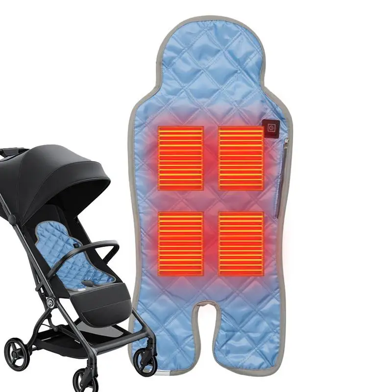 Winter USB Heated Mat Warm Baby Stroller Cushion Universal Child Safety Seat Pad For Baby Dining Chair Pram Essential Supplies