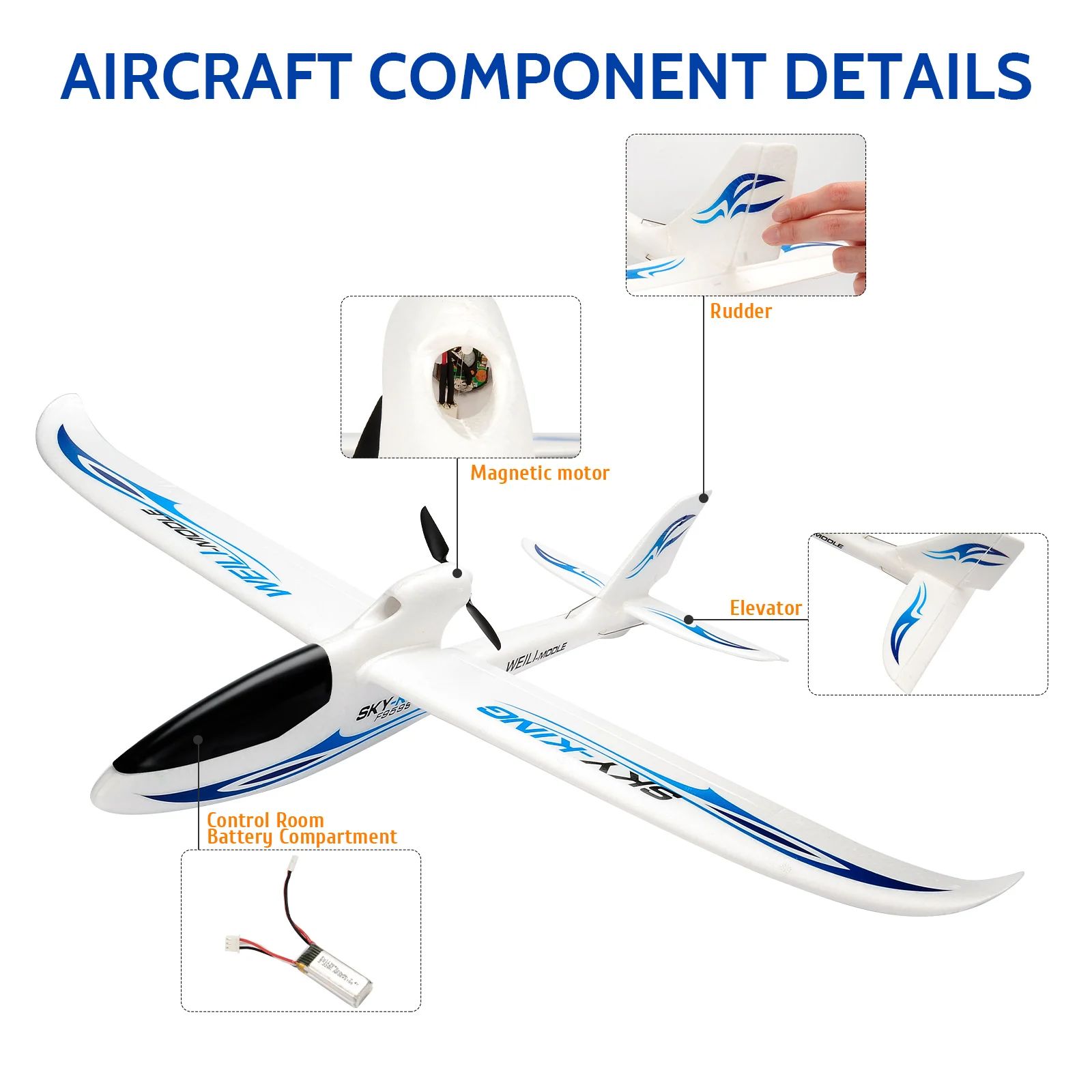 F959S RC Plane 2.4G 3CH 6-Axis Gyro Remote Control Plane Aircraft Fixed Wingspan RTF RC Airplane Outdoor Toys For Boys  Gifts