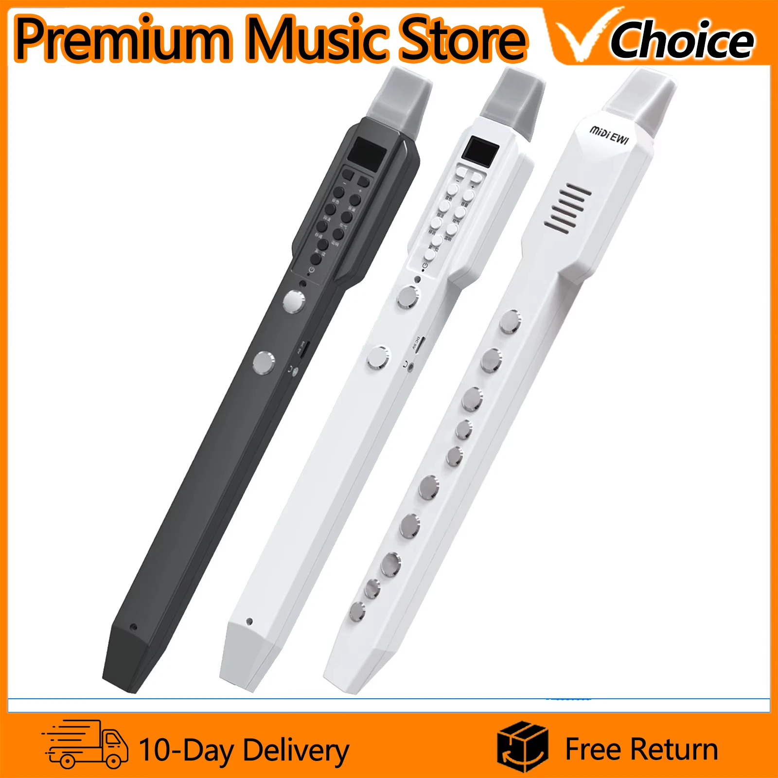 IRIN DC02 Electric Blowpipe Portable Pro Digital Wind Saxophone Built-in 10 Tone Bluetooth MIDI for Beginners Professionals