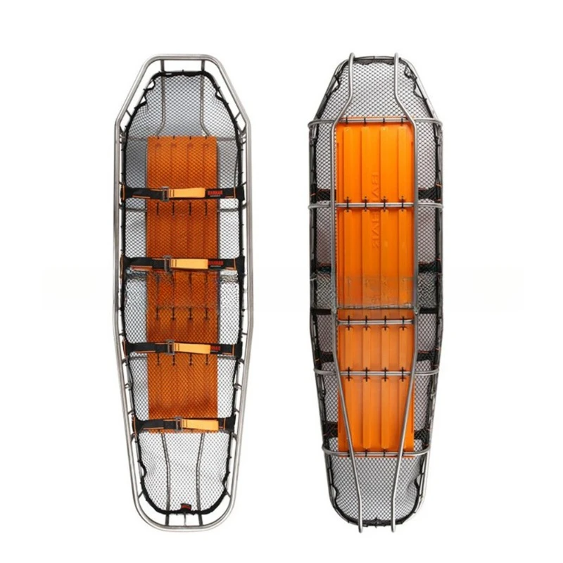 Titanium alloy fire emergency high-altitude rescue stretcher can be disassembled and assembled, ship-type hanging basket,