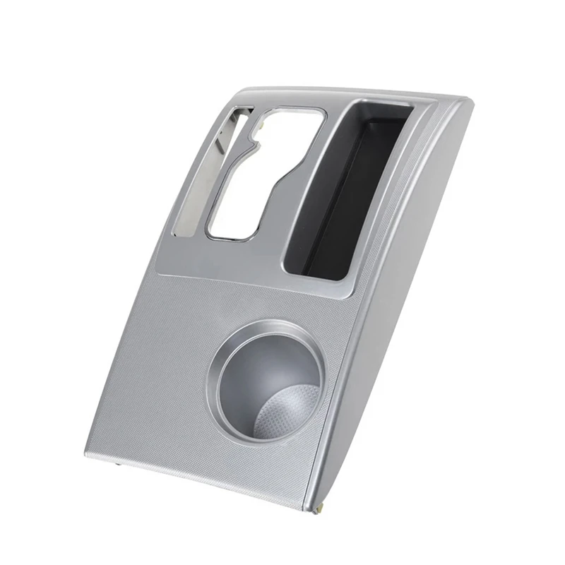 NCSMT 58822-AD010 Center Console Shifter Bezel Gear Shift Panel Cover Cup Holder Trim for Toyota Tacoma 2005-2015 Silver