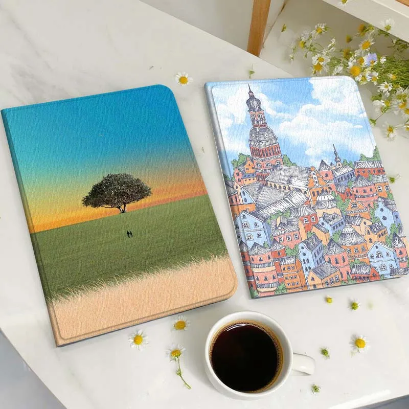 

Sunset Lone Tree Field Tablet Case For Huawei Honor MatePad MediaPad Air 5 6 7 11 V6 V7 V8 V9 X9 X8 T10 T10s C5e T5 Gift
