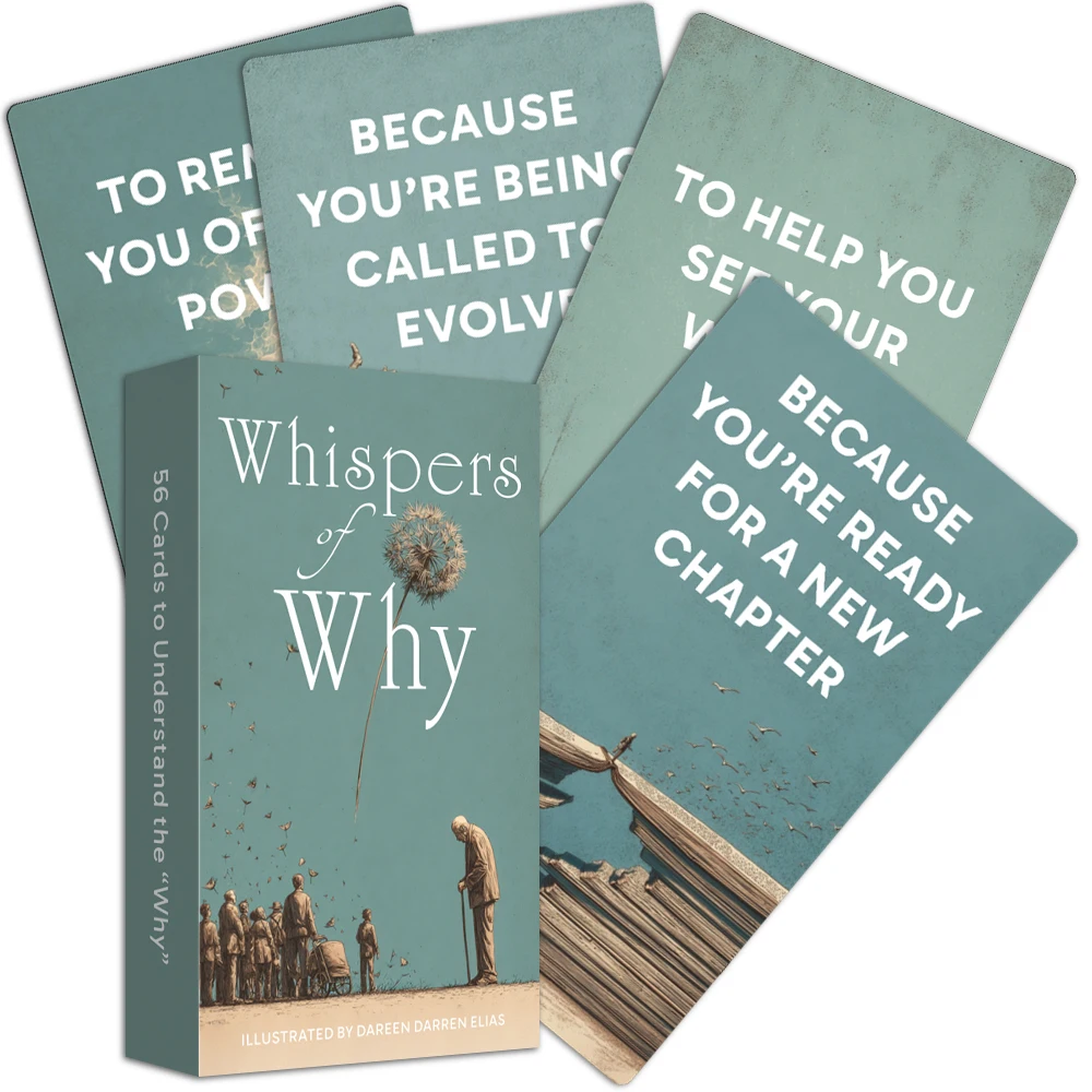 Whispers of Why Oracle Deck, 56 Guidance Oracle Cards for Clarity,  Trust and Comfort, Thinking Tool, 12*7cm, English Version