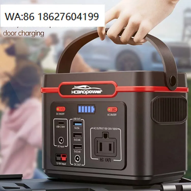 

300W Pure Sine Wave Solar Energy Storage Station, MPPT Controller with External Bulbs Outdoor Camping Backup Supply