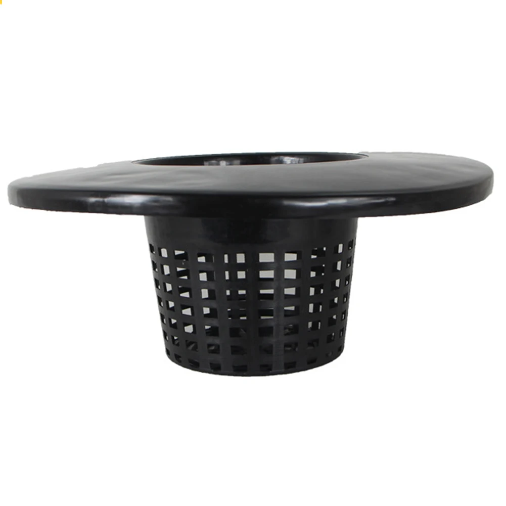 

6-Inch Mesh Basket Pot Lids Plastic Mesh Flower Pots For Hydroponics Drainage & Root Growth Gardening Plants Container Pot Black