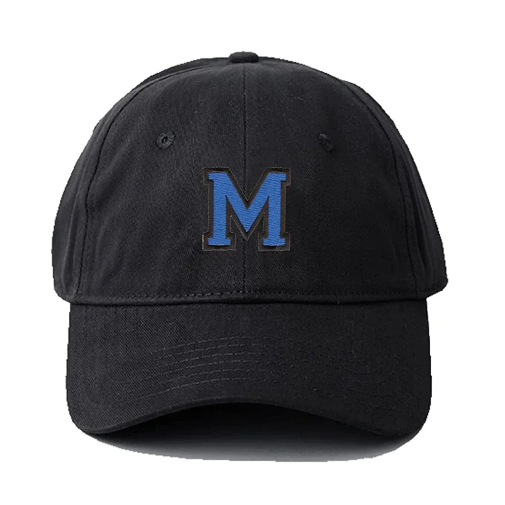 

Men's Baseball Cap Sport Letter M Embroidery Hat Black Embroidered Casual Baseball Caps