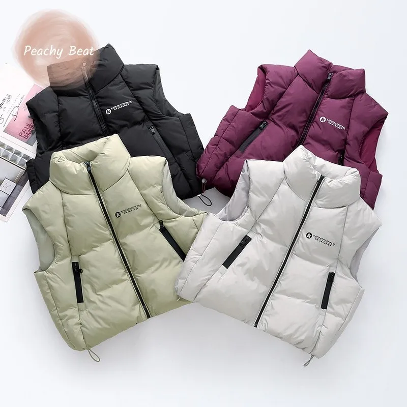 

Fashion Baby Boy Girl Down Vest High Collar Kids Teens Child Warm Waistcoat Outwear Spring Autumn Winter Baby Clothes 7-16Y
