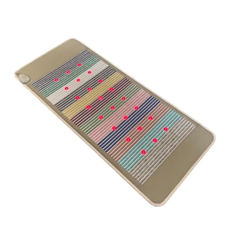 50 * 150 cm far infrared therapy, heated negative ion massage pad 24 gemstone photon therapy
