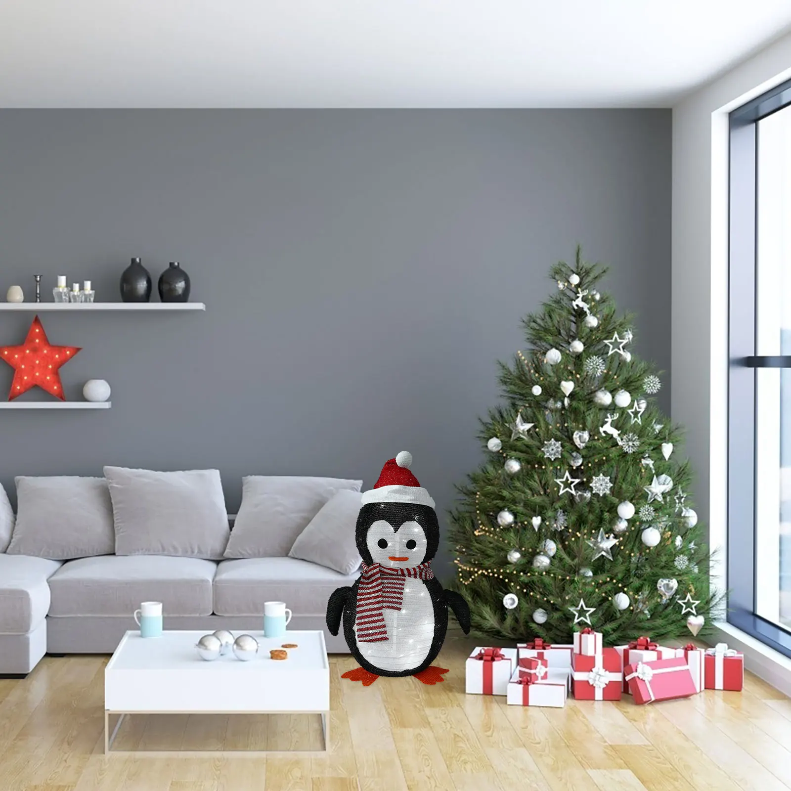 

Collapsible Light Up Penguin Lanterns Outdoor Indoor Christmas Yard Garden Holiday Decorations Lighted Up Penguin