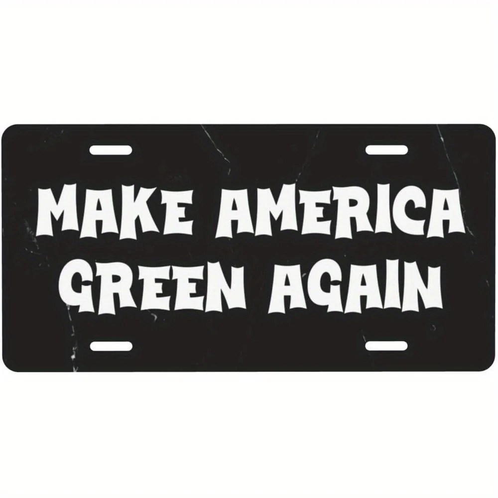 1pc Make America Green Again License Plate Cover - Fit for, Trucks, Motorcycles, Vanity Sign Decoration with Statement Decal 12