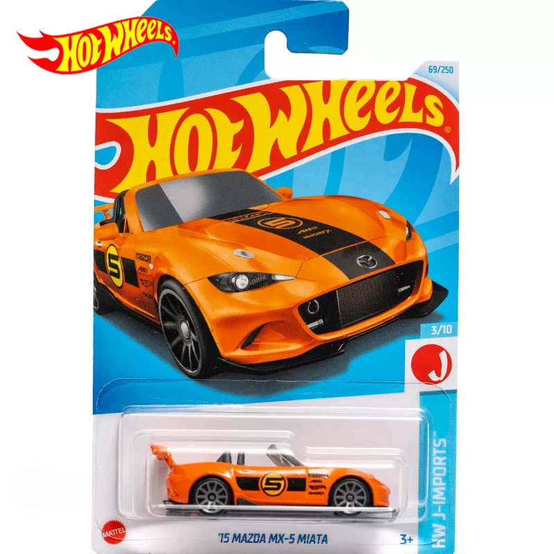 2024H Original Hot Wheels Car 15 Mazda MX-5 Miata Toys for Boys 1/64 Diecast Alloy Voiture Model Juguete J-imports Birthday Gift