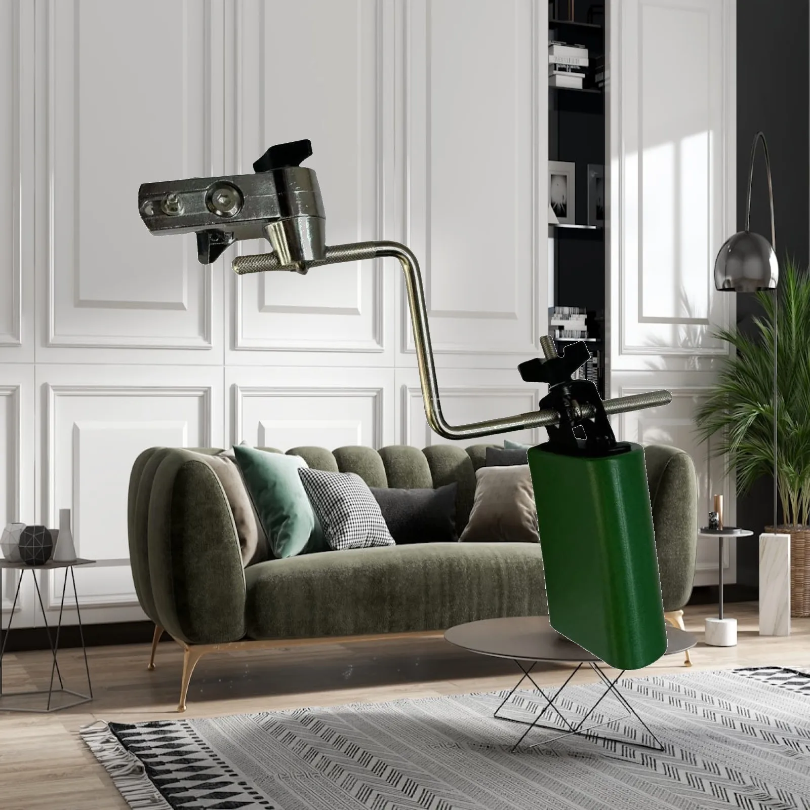 Soporte de platillos de batería portátil con abrazadera de extensión para percusión, ideal para la configuración de Jam Block en bandas.