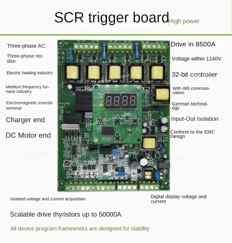 Three-phase thyristor trigger board thyristor voltage regulator rectifier module Power regulator Power controller