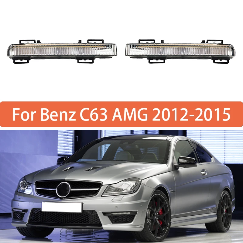 

Дневные ходовые огни для Mercedes Benz C63 AMG W204 C204 2012 2013 2014 2015, передние противотуманные фары 2049064802 2049064902