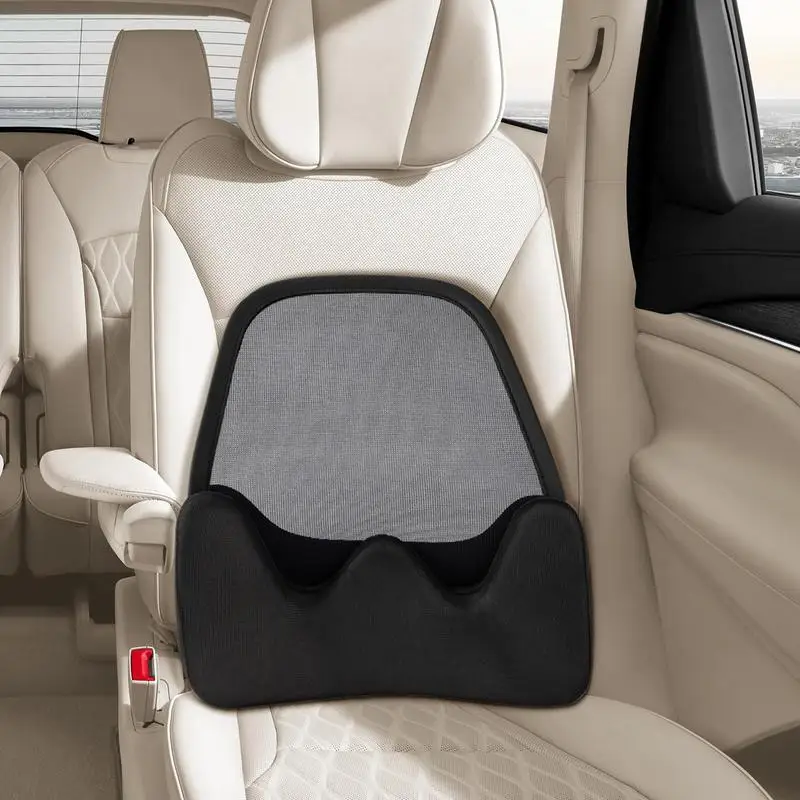 Car Seat Lumbar Support Seat Chair Back Cushion Ergonomic Breathable Back Brace Massage Back Cushion Pad Support Home Office