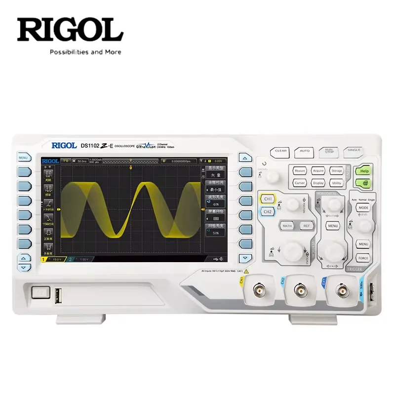 RIGOL DS1102Z-E/DS1202Z-E Digital Oscilloscopes 2Ch 100M/200M BandWidth 24Mpts Depth Support RS232/UART/I2C/SPI Bus Decoding
