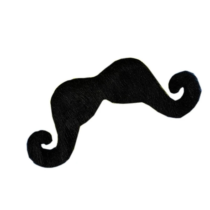 2025 New 1Pc Fake Mustaches Self Adhesive Novelty Hairy Beard Costume Facials Hair for Christmas Party Supplies Decorations