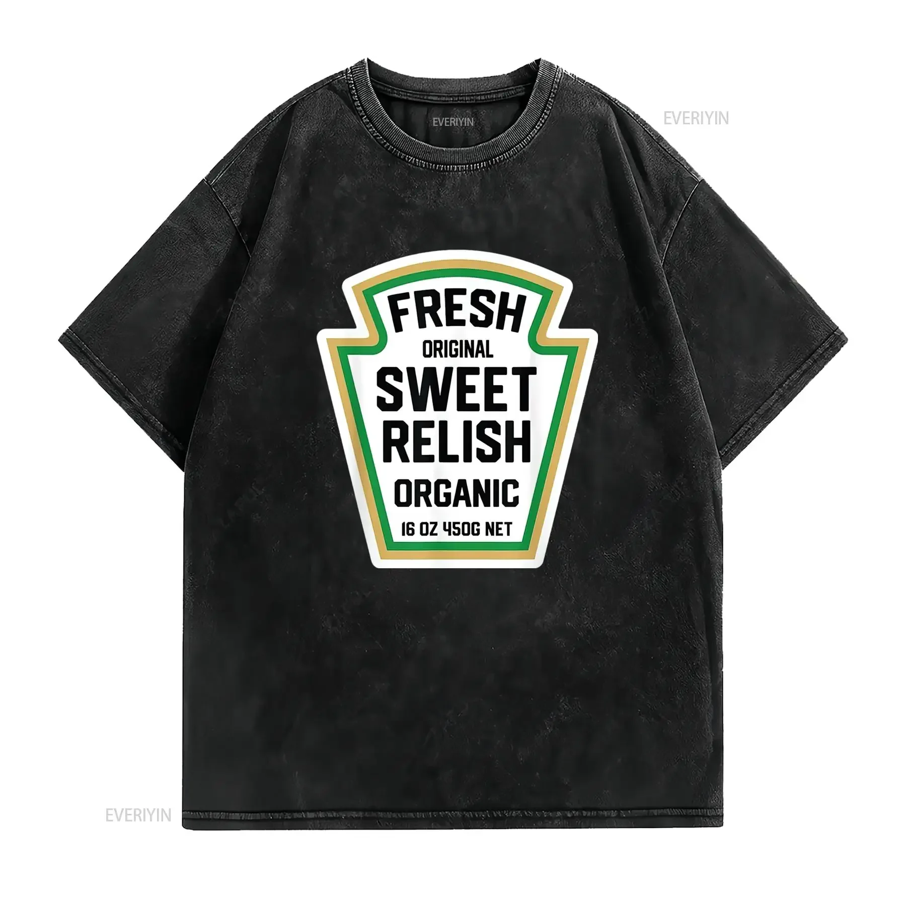 Womens Funny Sweet Relish Pickle Bottle Label Halloween Matching Co T Shirt vintage Washed Stretched Soft Stylish Casual