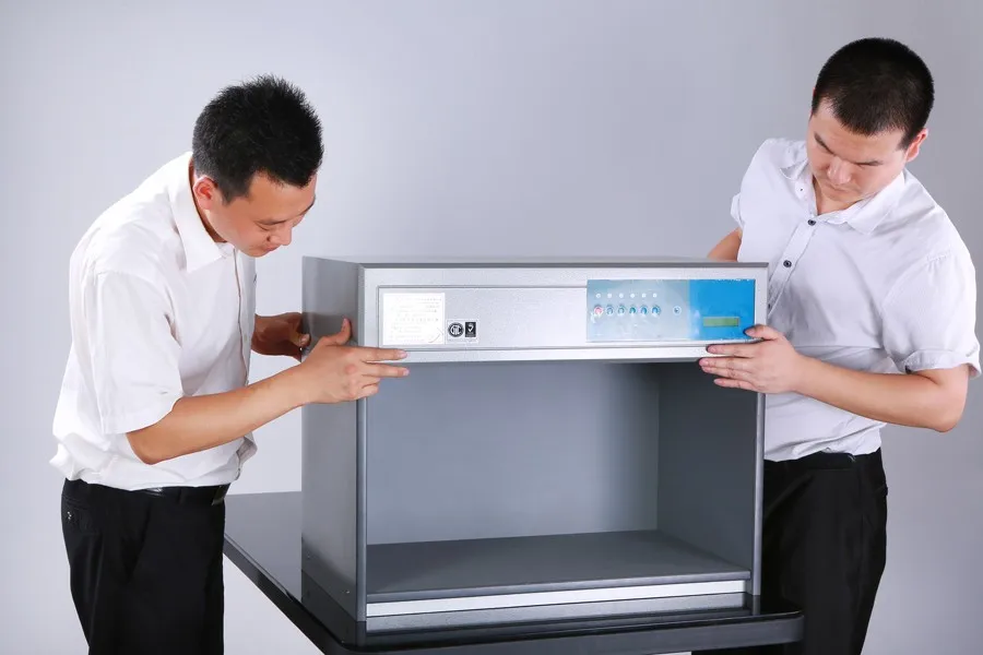 جودة عالية D65 TL84 UV F CWF صندوق إضاءة فحص النسيج T60(5)